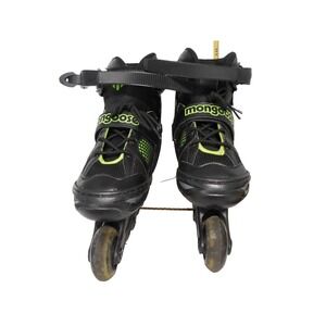 MONGOOSE Youth Inline Skates Rollerblades ADJUSTABLE Size 5-8 Black MG-088B-L